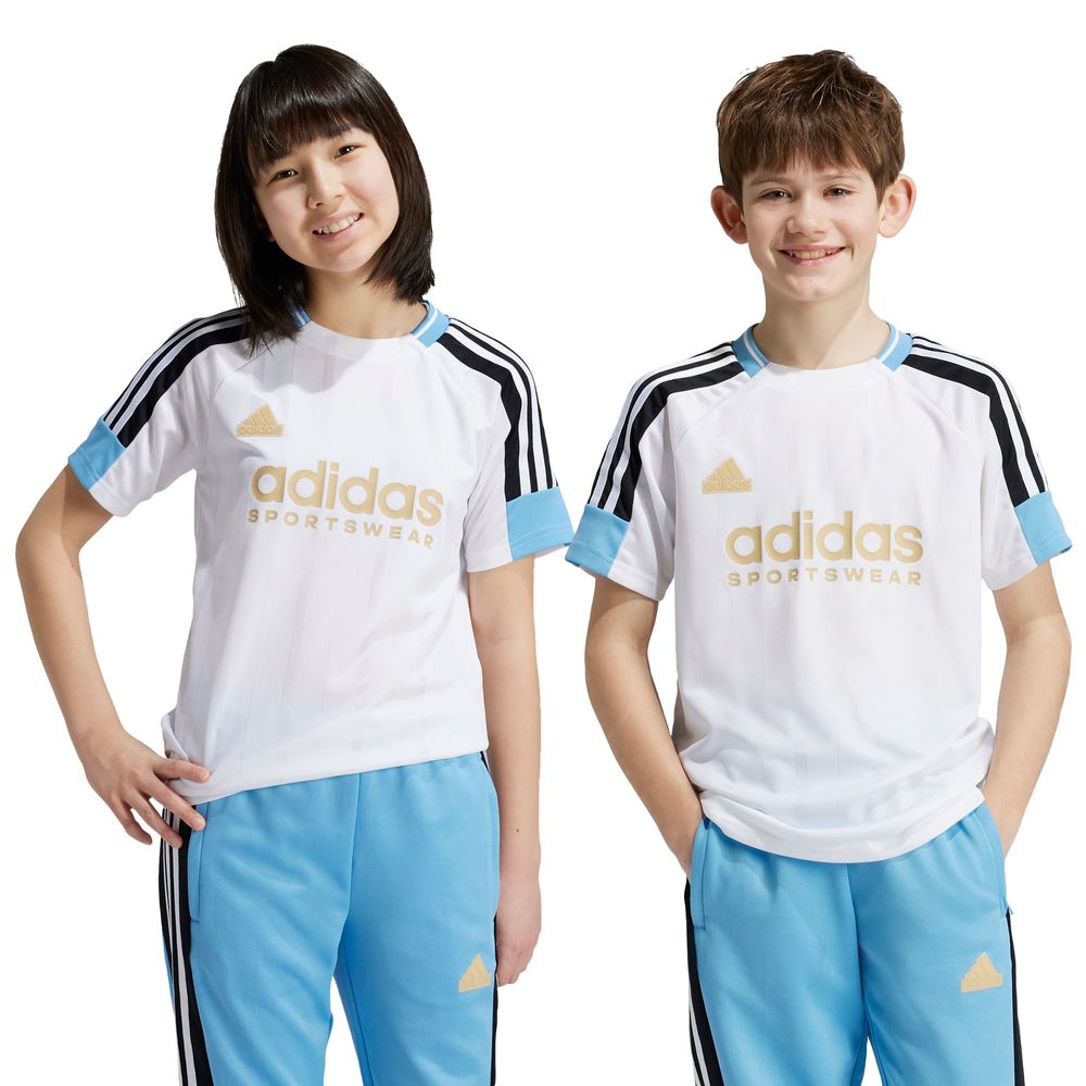 Foto 2 | Playera Tiro Nations Pack Kids Adidas Blanco Niños