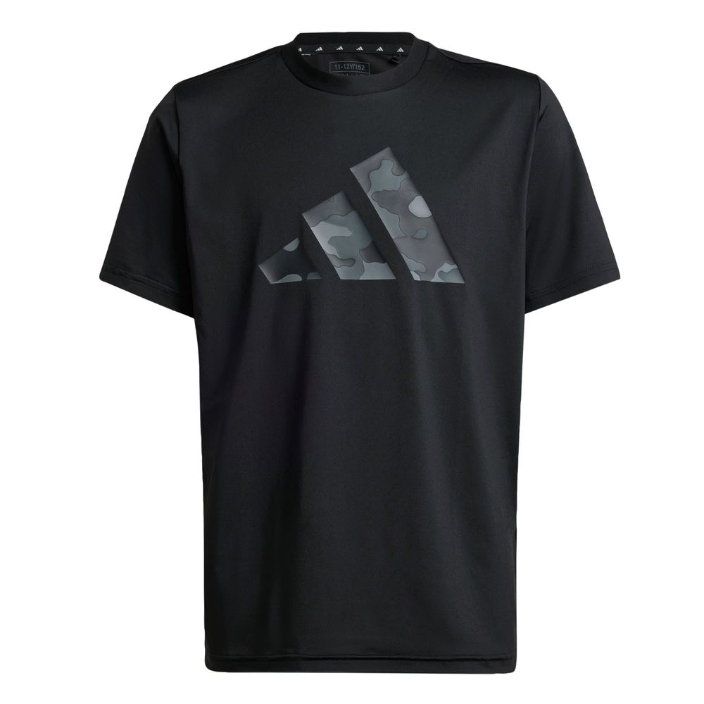 Foto 2 pulgar | Playera Train Essentials Seasonal Print Adidas Negro Niños