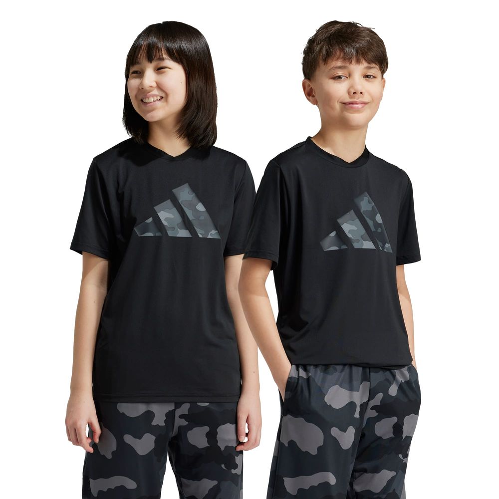 Foto 3 pulgar | Playera Train Essentials Seasonal Print Adidas Negro Niños