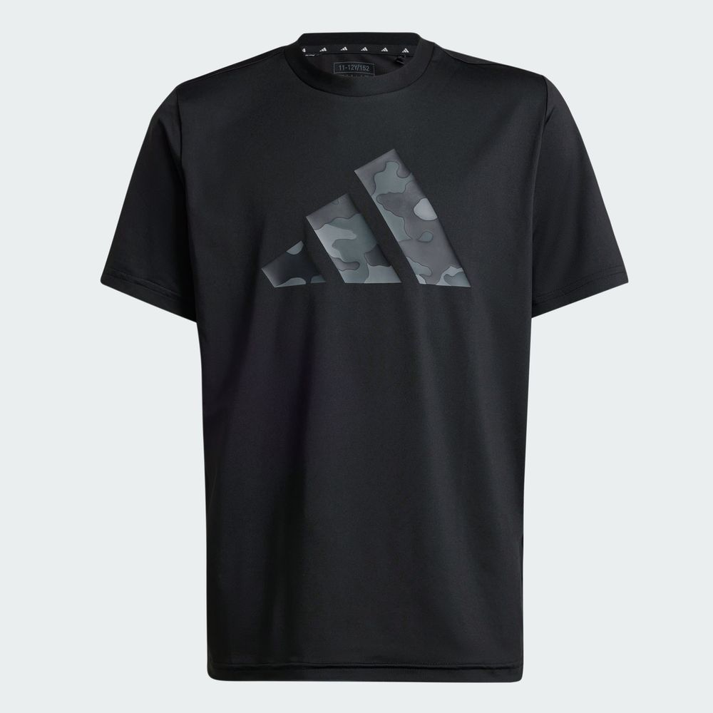 Foto 4 pulgar | Playera Train Essentials Seasonal Print Adidas Negro Niños
