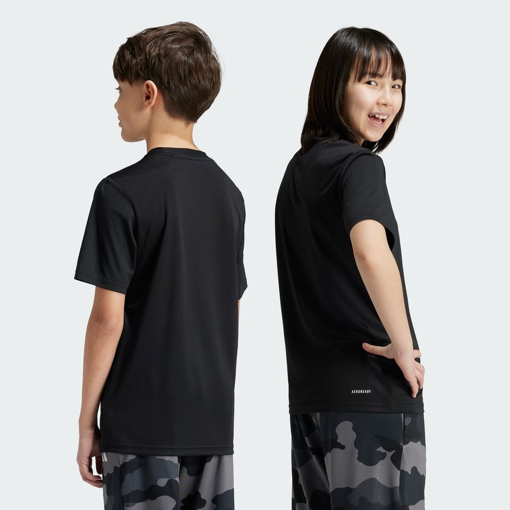 Foto 5 pulgar | Playera Train Essentials Seasonal Print Adidas Negro Niños