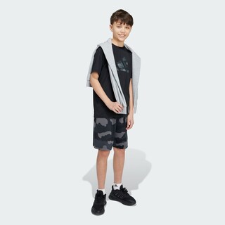 Foto 5 | Playera Train Essentials Seasonal Print Adidas Negro Niños