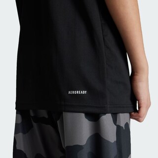 Foto 6 | Playera Train Essentials Seasonal Print Adidas Negro Niños
