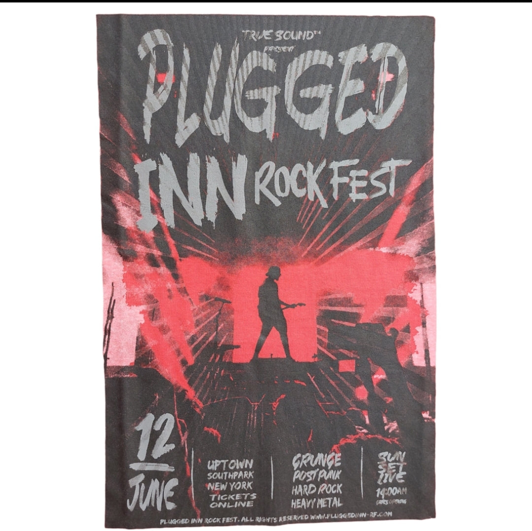 Foto 4 pulgar | Playera Roja Con Texto Estampado ''plugged Inn Rockfest'' Para Niño Losan