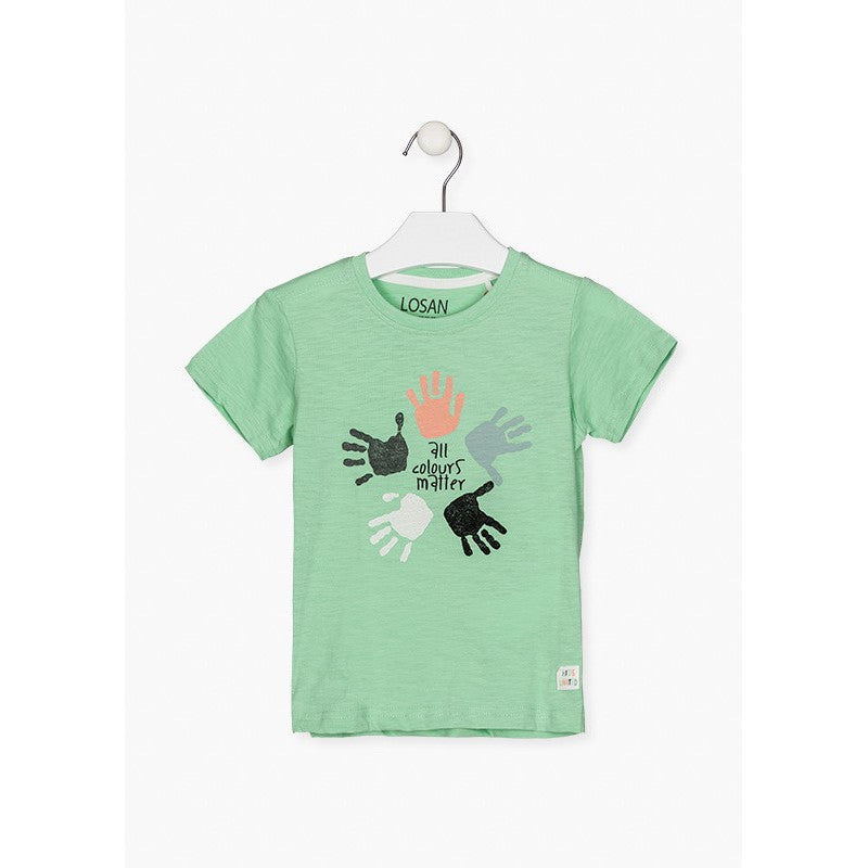 Playera Manos Manga Corta “all Colours Matter” Niño Losan