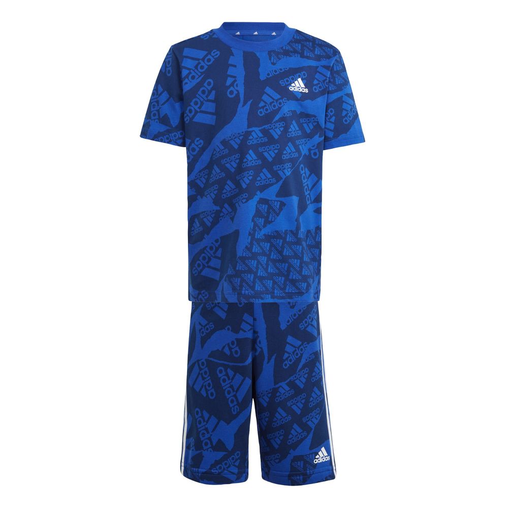 Foto 2 pulgar | Playera Essentials Allover Print Adidas Azul Niños