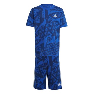 Foto 1 | Playera Essentials Allover Print Adidas Azul Niños