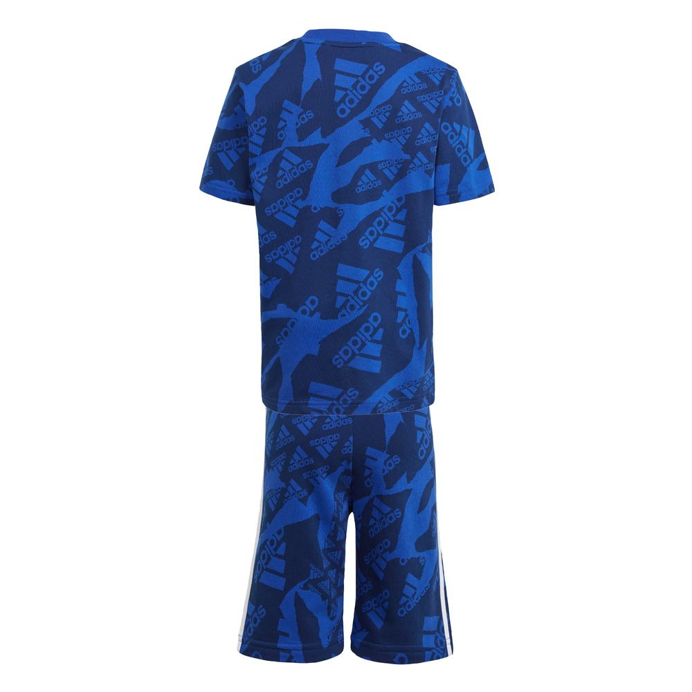 Foto 3 pulgar | Playera Essentials Allover Print Adidas Azul Niños