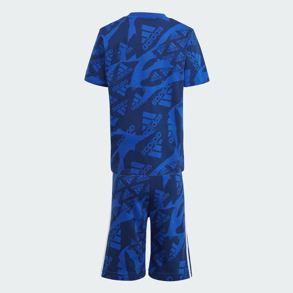 Foto 5 pulgar | Playera Essentials Allover Print Adidas Azul Niños