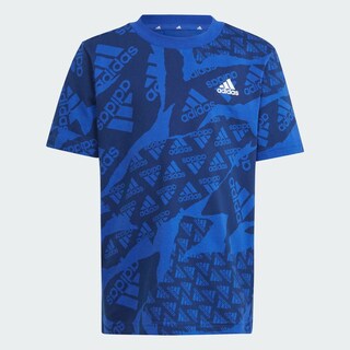 Foto 5 | Playera Essentials Allover Print Adidas Azul Niños