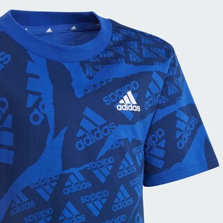 Foto 7 | Playera Essentials Allover Print Adidas Azul Niños