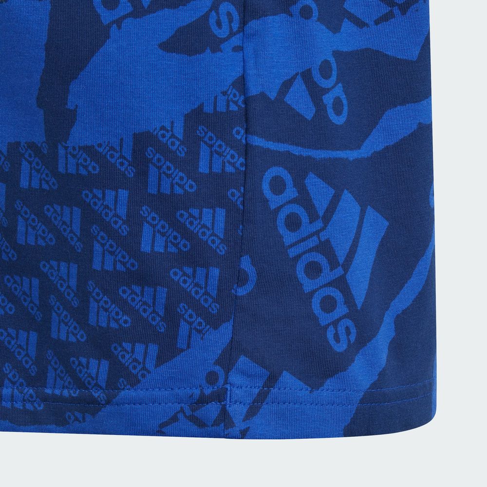 Foto 9 pulgar | Playera Essentials Allover Print Adidas Azul Niños
