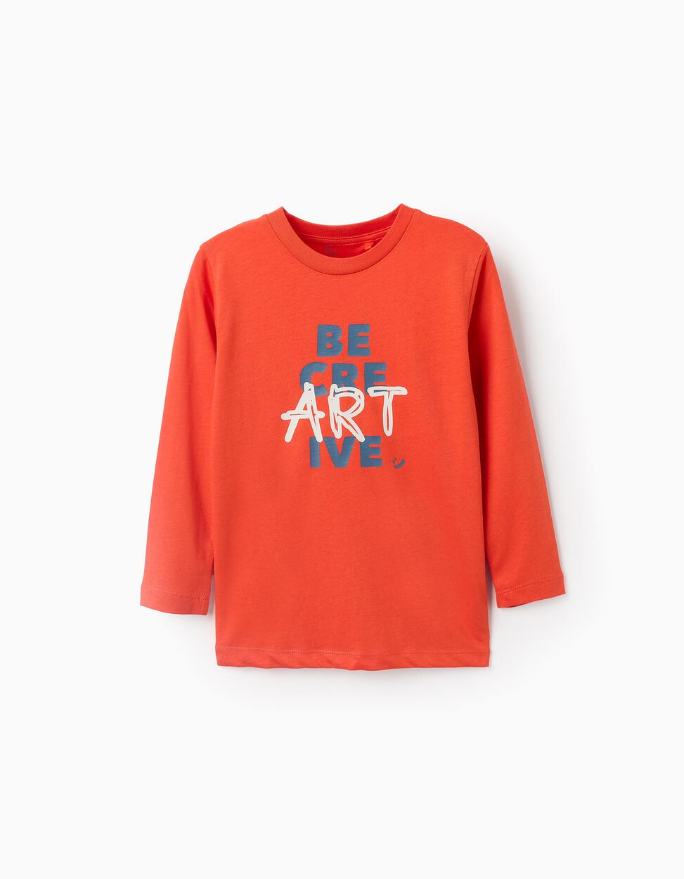 Playera Zippy Naranja de Manga Larga Art para Niño