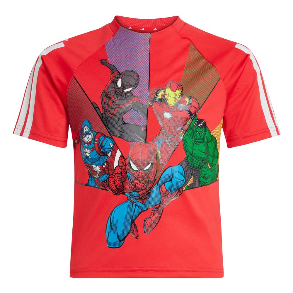 Foto 2 pulgar | Playera Adidas X Marvel Spider-man Kids Adidas Rojo Niños