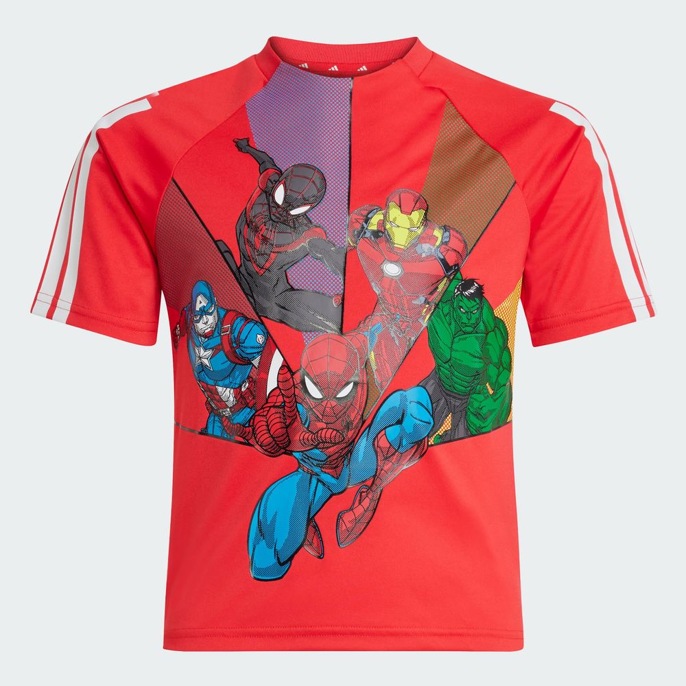 Foto 5 pulgar | Playera Adidas X Marvel Spider-man Kids Adidas Rojo Niños