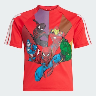 Foto 4 | Playera Adidas X Marvel Spider-man Kids Adidas Rojo Niños