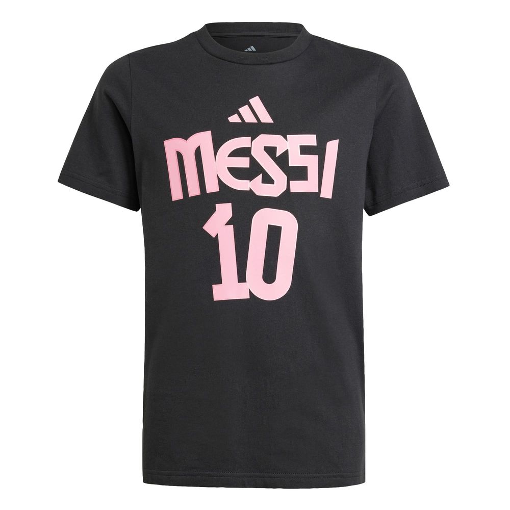 Playera Messi Nombre Y Número Estampada Niños Adidas Negro Niños