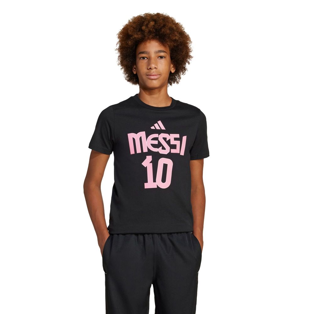 Foto 3 pulgar | Playera Messi Nombre Y Número Estampada Niños Adidas Negro Niños