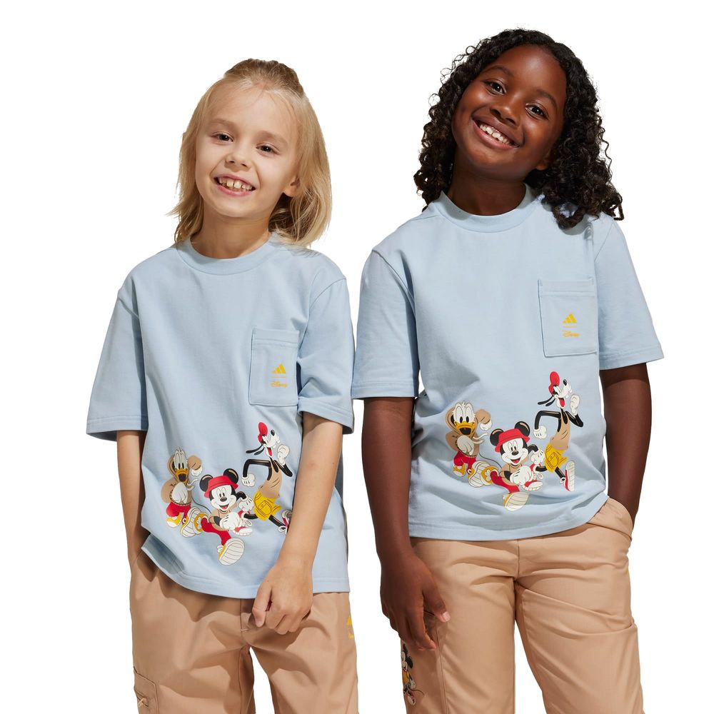 Foto 4 pulgar | Playera Adidas X Disney Mickey Mouse (niños) Adidas Azul Niños