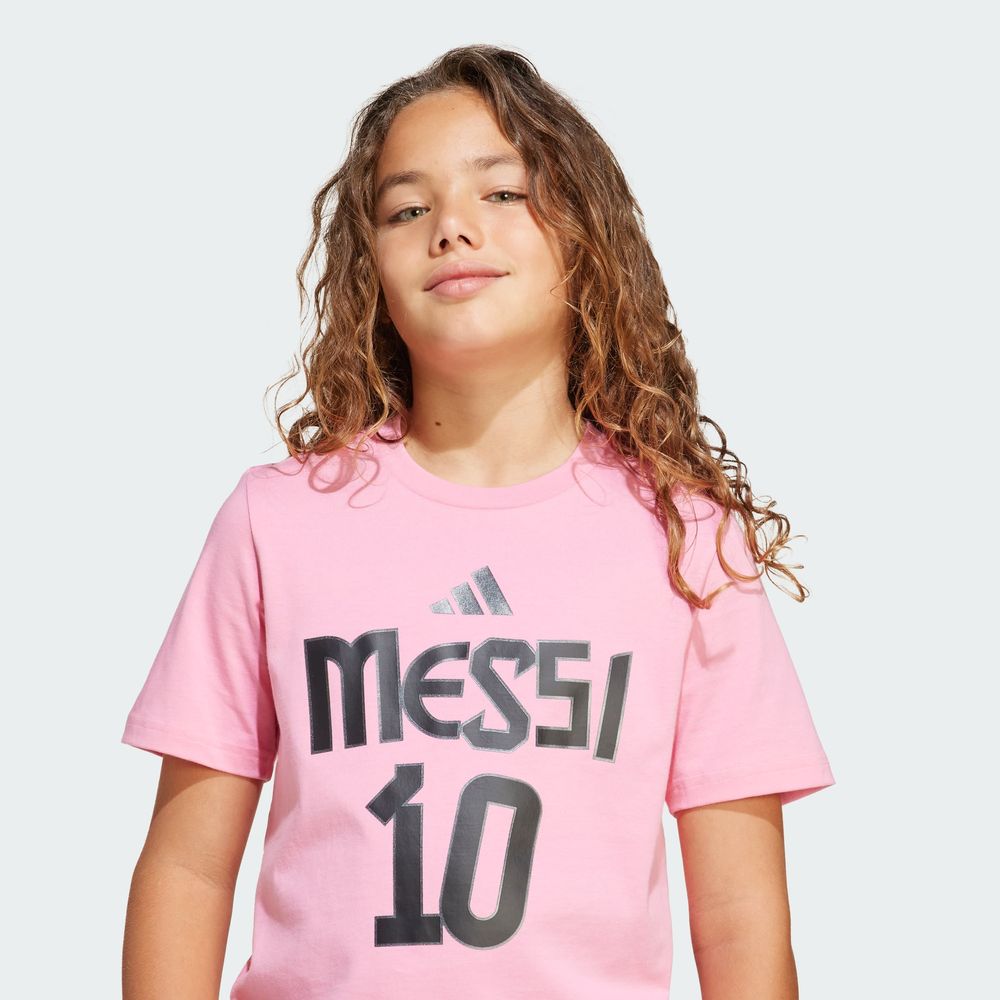 Foto 7 pulgar | Playera Messi Nombre Y Número Estampada Niños Adidas Rosa Niños