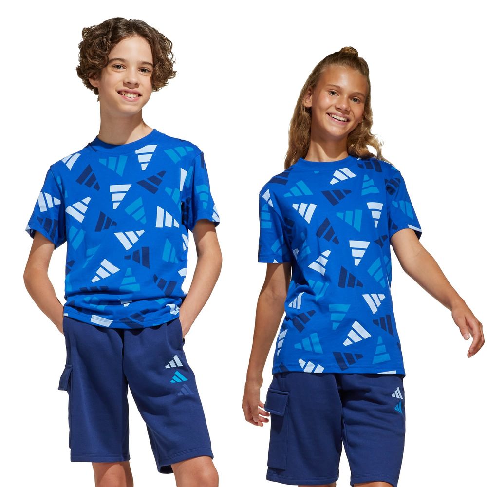 Foto 4 pulgar | Playera J  Clbrtn Tee Adidas Azul para Niños