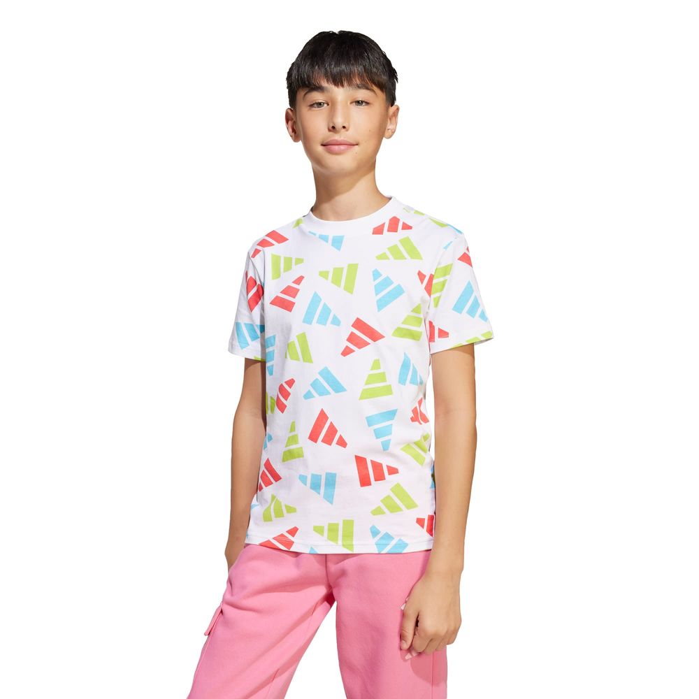 Foto 3 pulgar | Playera Adidas J Clbrtn Tee Blanco para Niños
