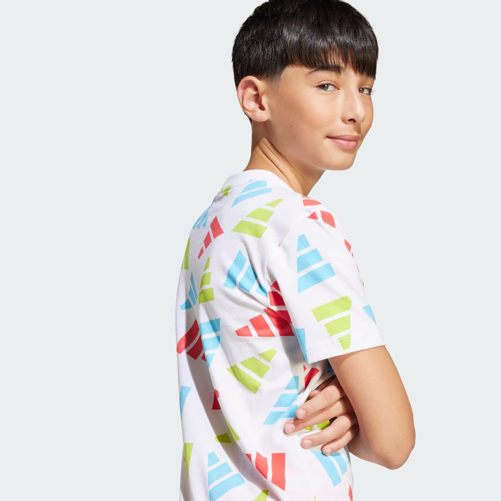 Foto 8 pulgar | Playera Adidas J Clbrtn Tee Blanco para Niños