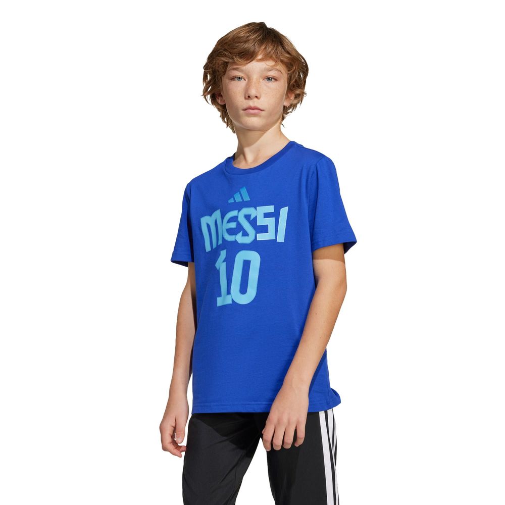 Foto 3 pulgar | Playera Messi Nombre Y Número Estampada Niños Adidas Azul Niños