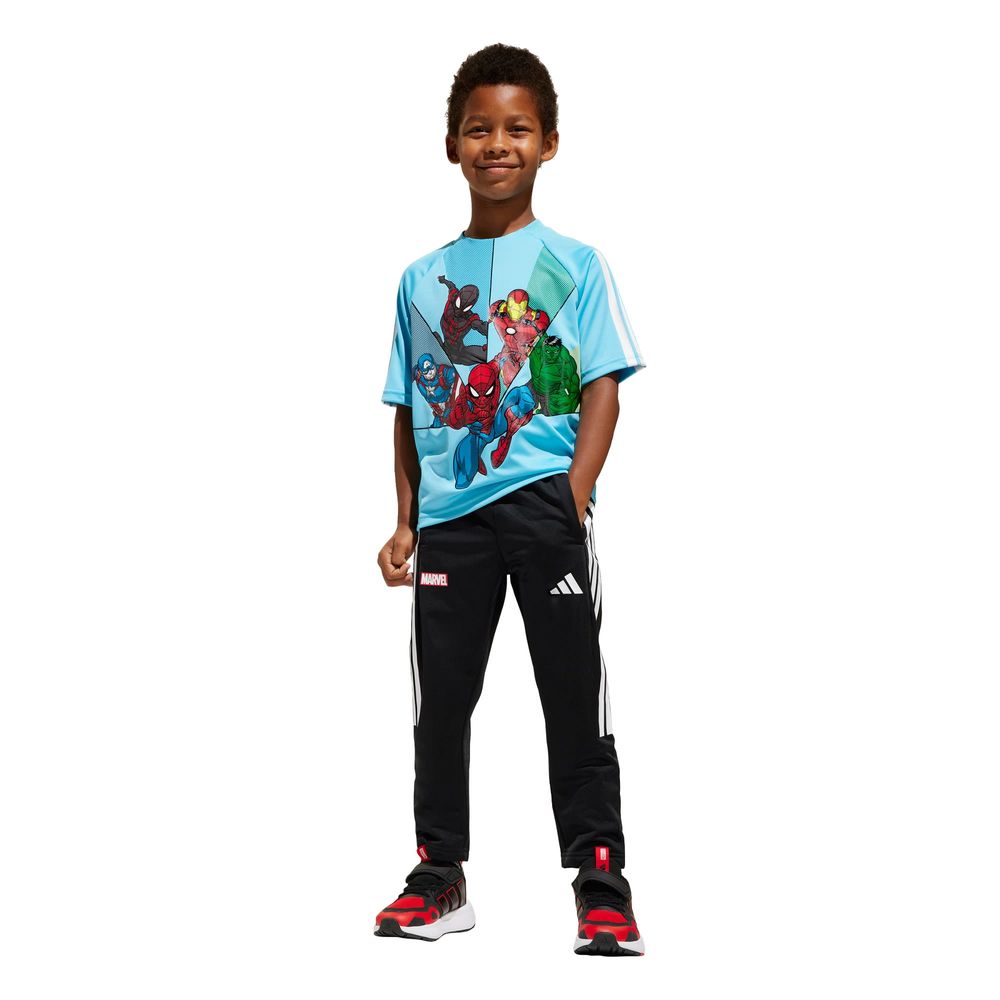 Foto 3 pulgar | Playera Adidas X Marvel Spider-man Kids Adidas Azul Niños