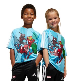 Foto 3 | Playera Adidas X Marvel Spider-man Kids Adidas Azul Niños