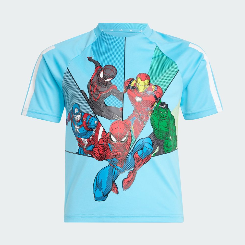 Foto 5 pulgar | Playera Adidas X Marvel Spider-man Kids Adidas Azul Niños