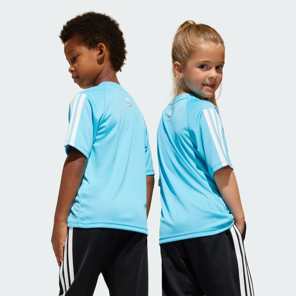 Foto 6 pulgar | Playera Adidas X Marvel Spider-man Kids Adidas Azul Niños