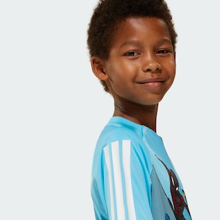 Foto 8 | Playera Adidas X Marvel Spider-man Kids Adidas Azul Niños