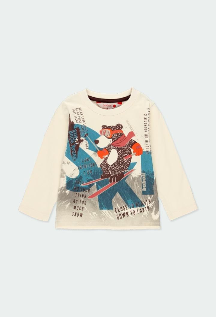 Foto 1 | Playera Oso Nieve De Manga Larga “break Your Limits” Bebe Y Niño Boboli