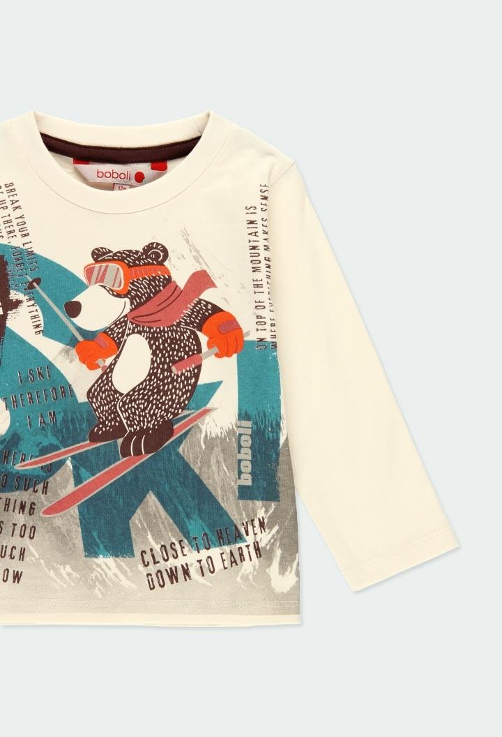 Foto 2 | Playera Oso Nieve De Manga Larga “break Your Limits” Bebe Y Niño Boboli