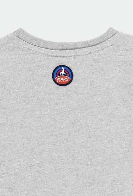 Foto 5 pulgar | Playera Gris De Manga Larga “to The Moon And Never Back” Niño Boboli