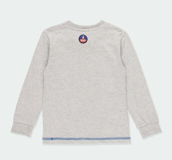 Foto 5 | Playera Gris De Manga Larga “to The Moon And Never Back” Niño Boboli