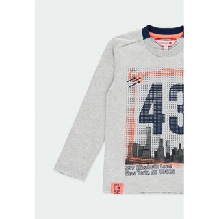 Foto 3 | Playera Gris Manga Larga “go 43” Niño Boboli
