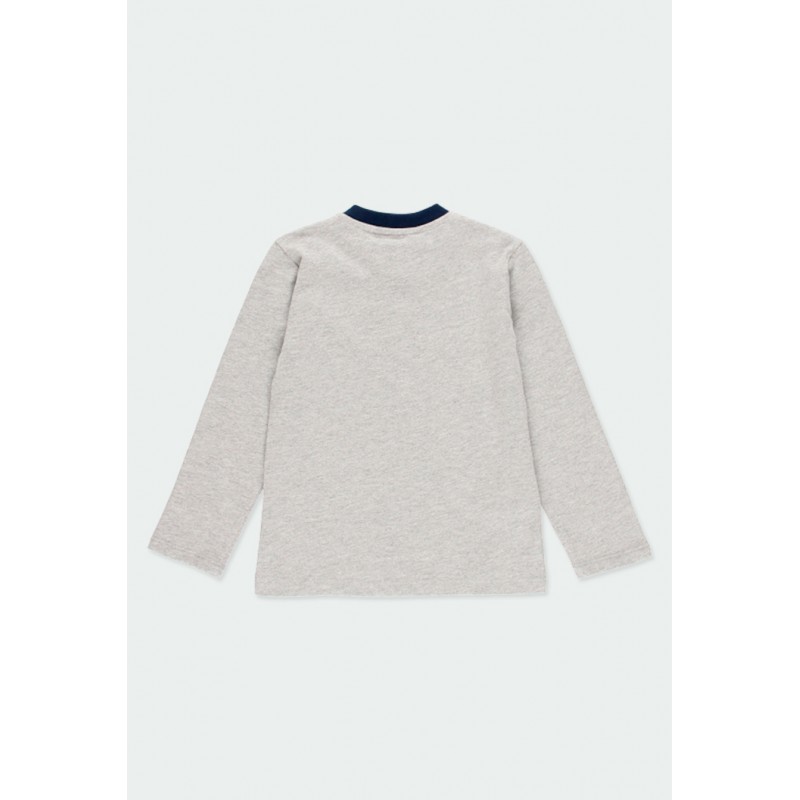 Foto 4 | Playera Gris Manga Larga “go 43” Niño Boboli