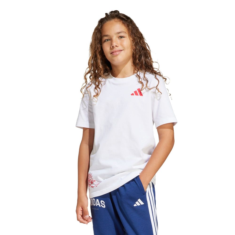 Foto 3 pulgar | Playera Estampada F50 Signature Graphic Kids Adidas Blanco Niños