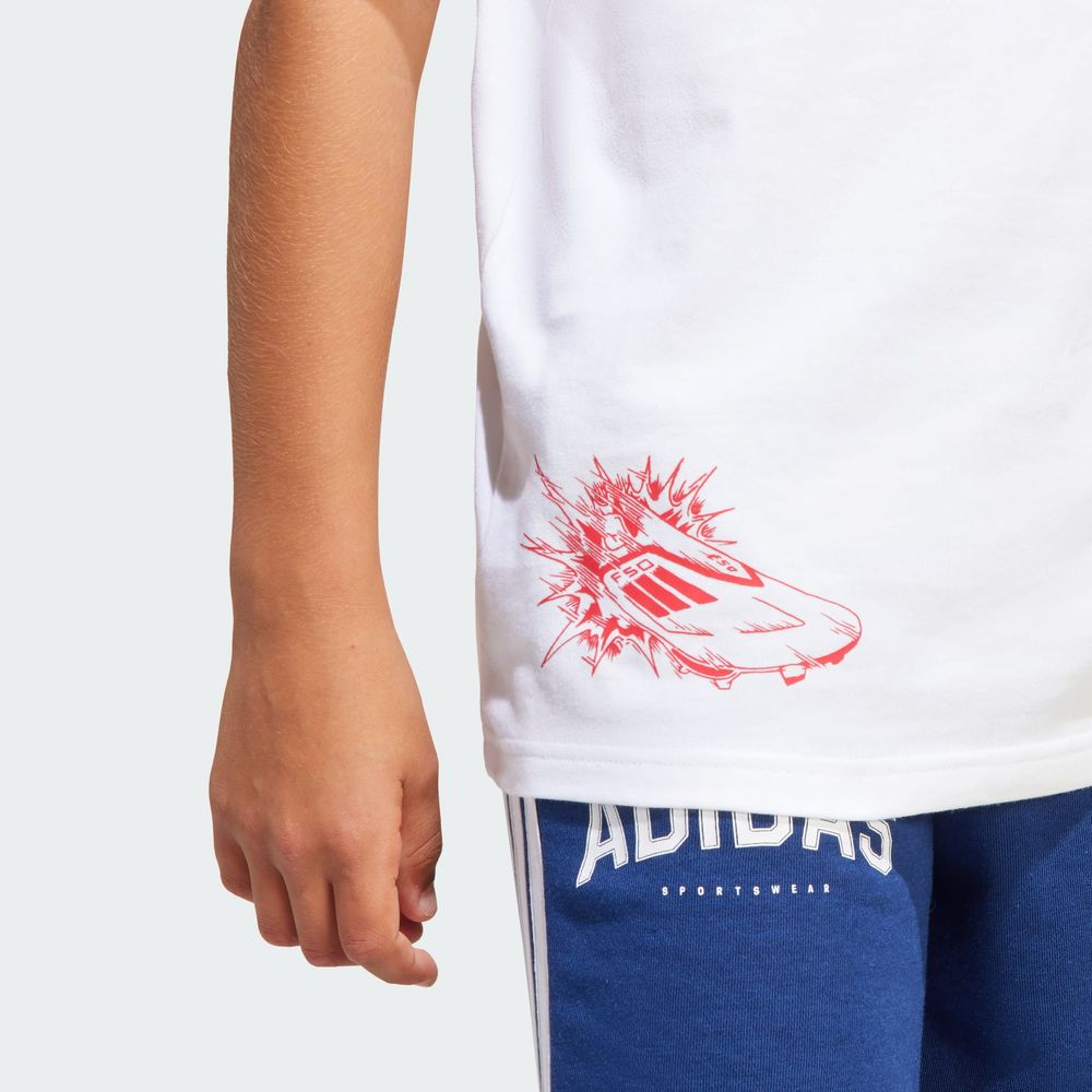 Foto 8 pulgar | Playera Estampada F50 Signature Graphic Kids Adidas Blanco Niños