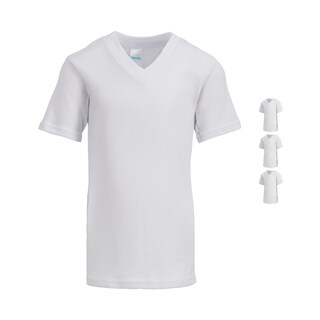Foto 1 | Playera Bambi Cuello V Manga Corta 3 Piezas Blanco