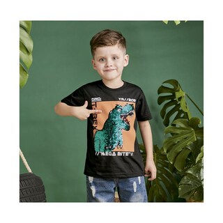 Foto 4 | Playera Audaz Para Niño De Algodón Negro Con Lentejuelas Reversibles