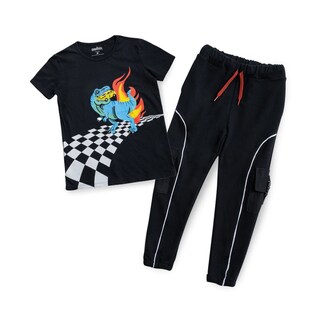 Foto 4 | Playera Audaz Para Niño De Algodón Negro Con Estampado De Dinosaurio