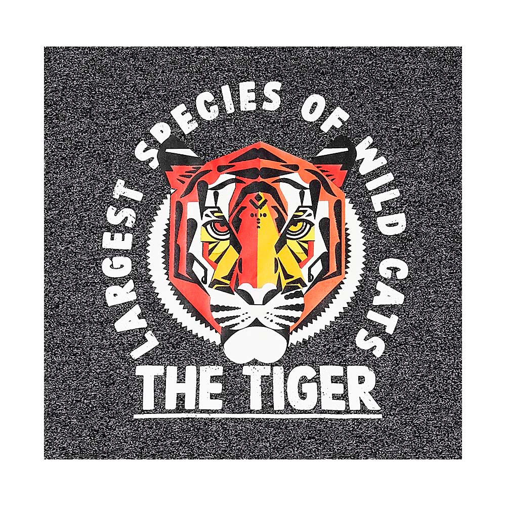 Foto 4 pulgar | Playera Audaz Para Niño De Algodón Gris Con Estampado De Tigre