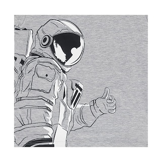 Foto 3 | Playera Audaz Para Niño De Algodón Gris Con Estampado De Astronauta