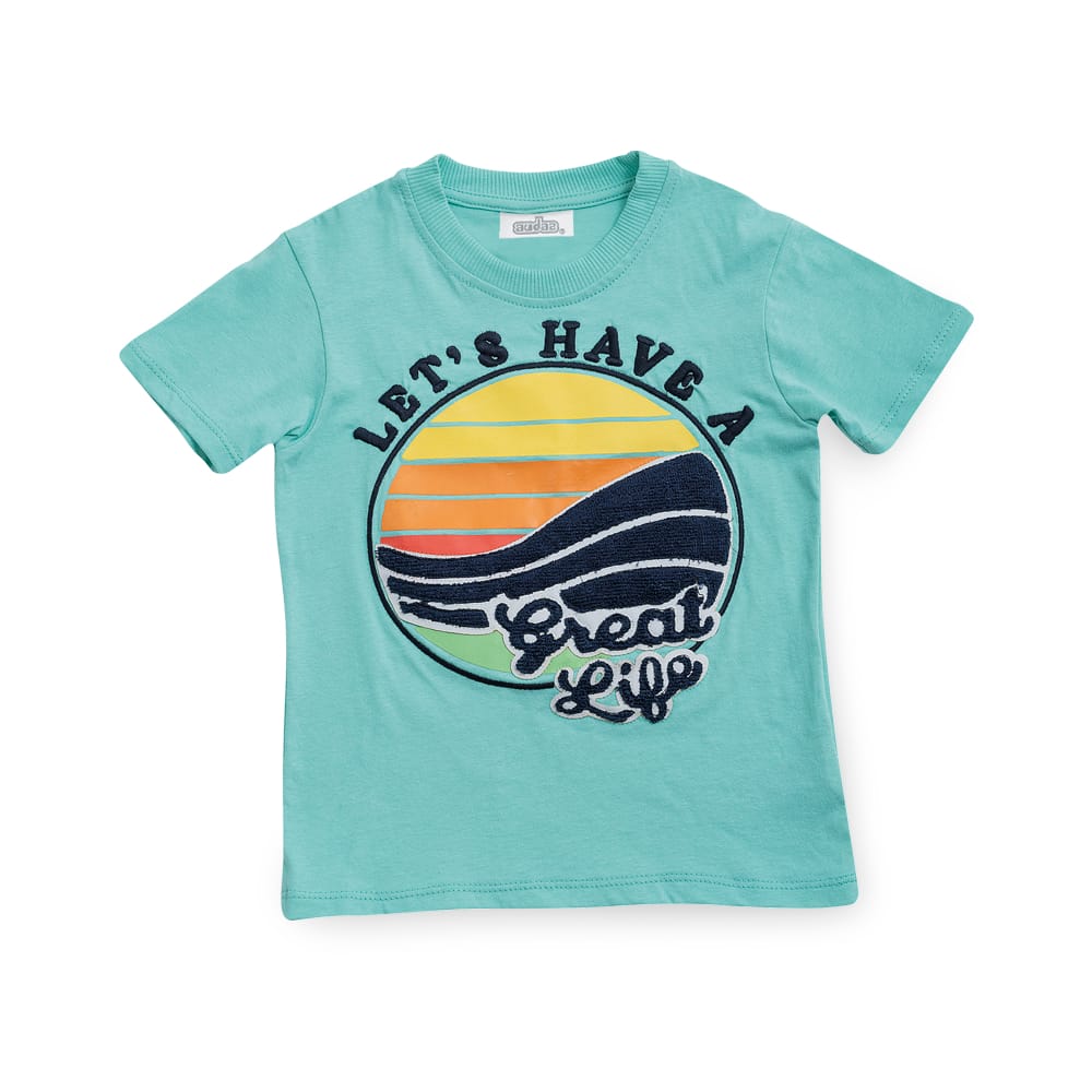 Foto 3 pulgar | Playera Audaz Para Niño De Algodón Verde Con Mensaje Bordado