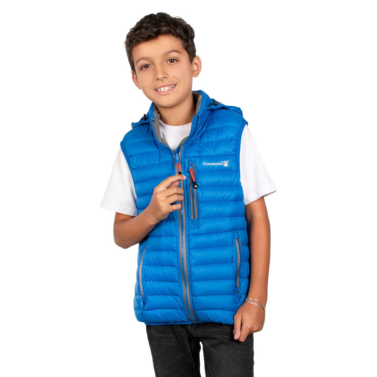 Foto 1 | Chaleco Capitonado Ligero Greenlander Niño Azul
