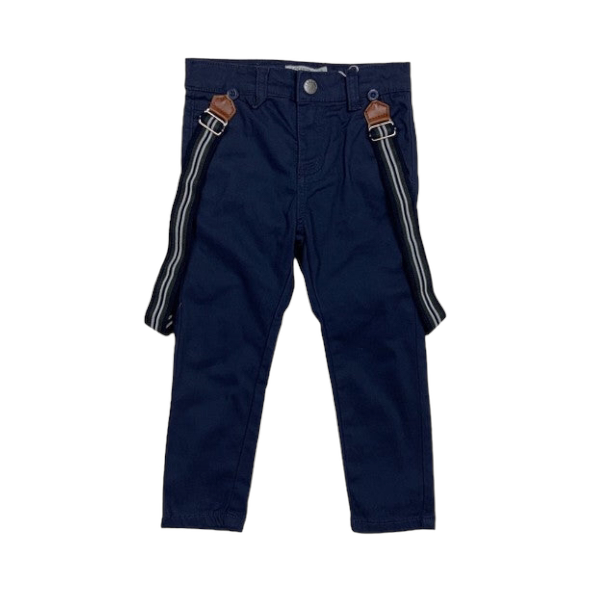 Pantalón Losan 025-9790AL Azul Marino con Tirantes para Niño