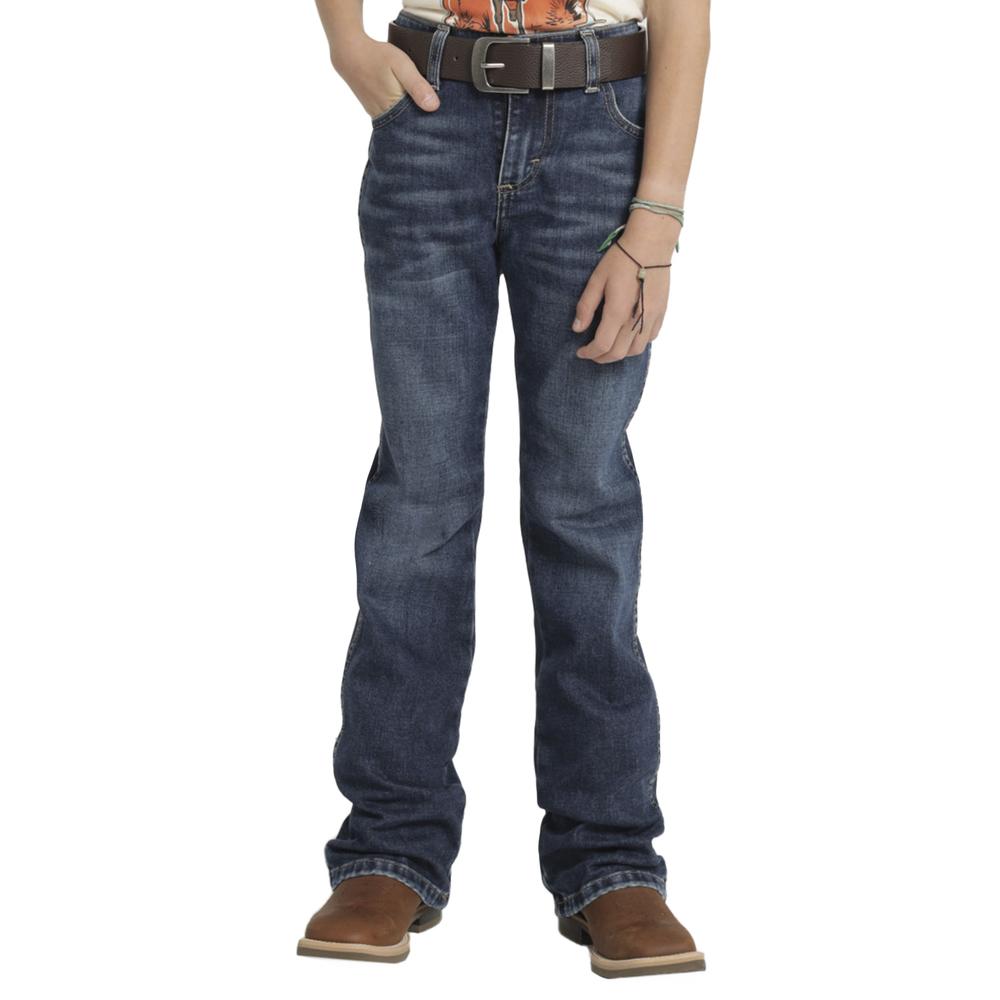 Jeans Vaquero Niño Wrangler Slim Boot 518 Azul